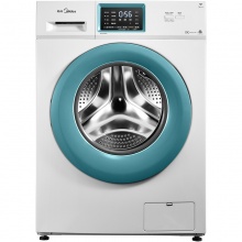 美的（Midea）7公斤智能变频滚筒洗衣机 时尚薄荷蓝门圈 除菌洗 MG70V30WDX