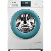 美的（Midea）7公斤智能变频滚筒洗衣机 时尚薄荷蓝门圈 除菌洗 MG70V30WDX
