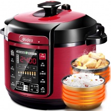 美的(Midea)电压力锅 一锅双胆 七段调压 收汁入味 WQC50A5 5L高压锅