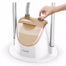 飞利浦 (PHILIPS) 蒸汽挂烫机 家用双杆五档 1500W熨衣 GC509/18