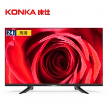 康佳（KONKA）LED24E330C 24英寸高清窄边液晶平板电视 支持显示器(黑色)