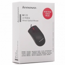 联想（lenovo）M120 大红点有线光学鼠标 黑色 有线鼠标