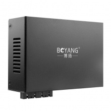 博扬（BOYANG）BY-DG204S 千兆二光四电单模双纤光纤收发器交换机 光电转换器 防雷SC接口 25公里外置电源