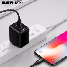 亿色（ESR）苹果PD快充头29W usb/type-c充电器多口 iPhoneX/8/8Plus电源适配器-魔力黑