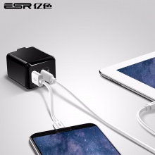 亿色（ESR）苹果PD快充头29W usb/type-c充电器多口 iPhoneX/8/8Plus电源适配器-魔力黑