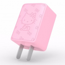 Hello Kitty 苹果充电器 双USB电源适配器 快充多口充电插头 适用于iPhoneX/8/7/6/华为/三星/小米 粉色