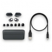 Sony/索尼 WF-1000X 无线蓝牙耳机迷你双耳塞耳机入耳式降噪立体声耳机 黑色
