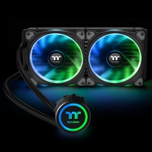 利民（Thermaltake）Floe Riing RGB 280 一体式水冷CPU散熱器（多平台/RGB冷头/软体/PLUS RGB风扇/280冷排）