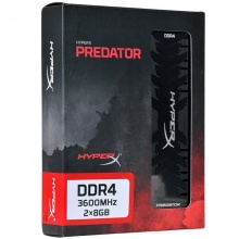 金士顿(Kingston)骇客神条 Predator系列 DDR4 3600 16G(8Gx2)套装 台式机 内存条