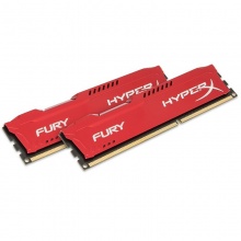 金士顿(Kingston)骇客神条 Fury系列 DDR3 1600 16GB(8GBx2条)台式机内存(HX316C10FRK2/16)红色