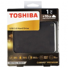 东芝（TOSHIBA）CANVIO Premium 1TB 2.5英寸 USB3.0移动硬盘 深灰色