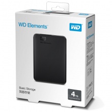 西部数据（WD） Elements 新元素系列 2.5英寸 USB3.0 移动硬盘 4TB