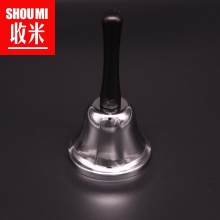 收米 餐铃吧台桌铃传唤铃按铃游戏比赛抢答器铃铛厨房传菜上菜铃叫人铃 手摇银色