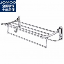 九牧（JOMOO） 毛巾架全铜浴巾架置物架浴室挂件卫浴五金挂件套装 折叠浴巾架(全长约620毫米)