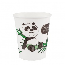 宜洁（yekee） 纸杯加厚一次性杯子竹纤维熊猫纸杯250ml 80只/包 Y-9629 50只装