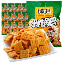 琥珀 锅巴小米锅巴（牛肉味25gX20袋）零食大礼包 经典休闲米饼膨化食品500g