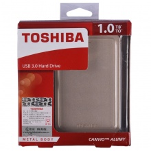 东芝 TOSHIBA Alumy系列 2TB 2.5英寸 USB3.0移动硬盘 尊贵金