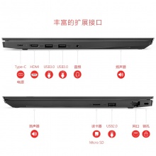 ThinkPad E585-0JCD 15.6英寸笔记本电脑（R3-2200u/4G/500G/集显/Win10）黑色