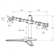 乐歌（Loctek）D2D 双屏电脑显示器支架