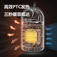 艾美特 WP5-M21U 桌面加湿暖风机 白色