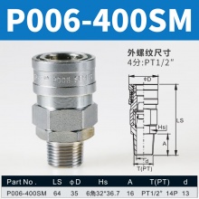 水/气枪4分外丝接口
