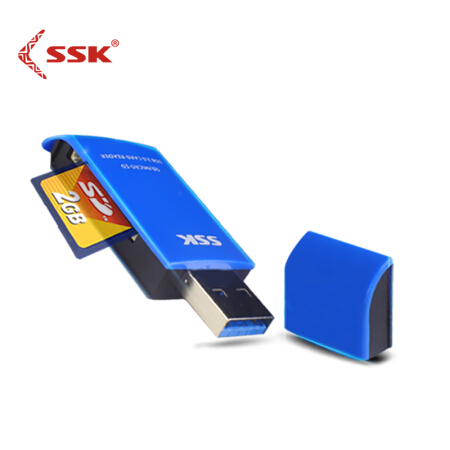 飚王SSK USB3.0高速二合一读卡器 SD单...